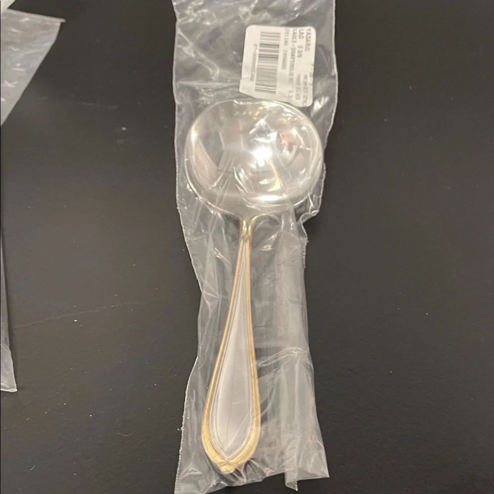 Yamazaki Ariana gold accent Silver Ladle gravy sauce